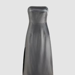 Grey metallic cider midi dress